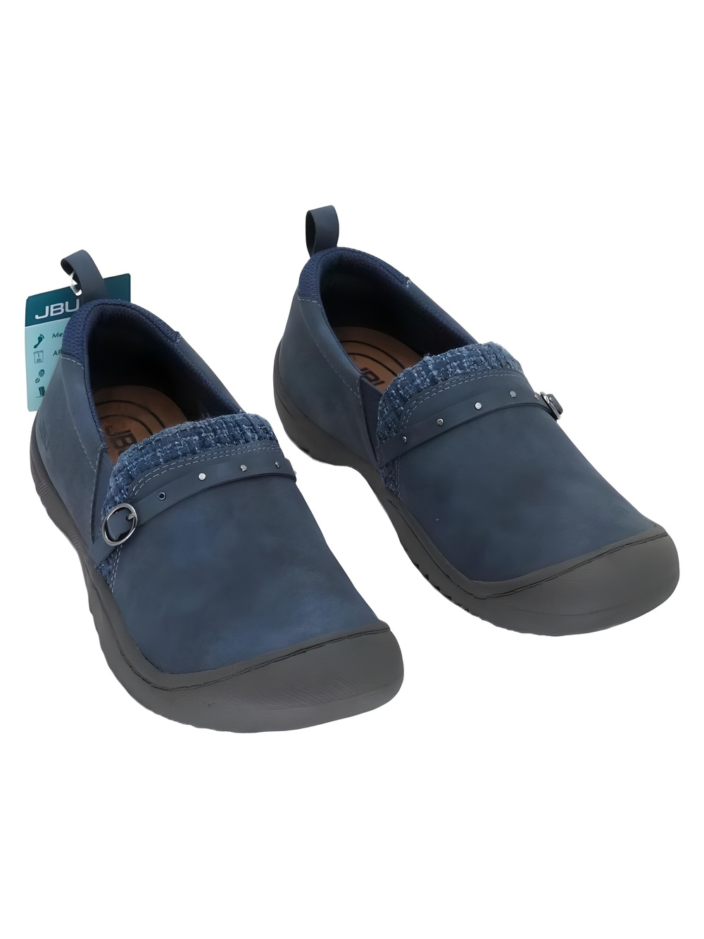 JBU Mavis Denim Blue Sweater Detail Slip On Loafer Clogs Size 7M
